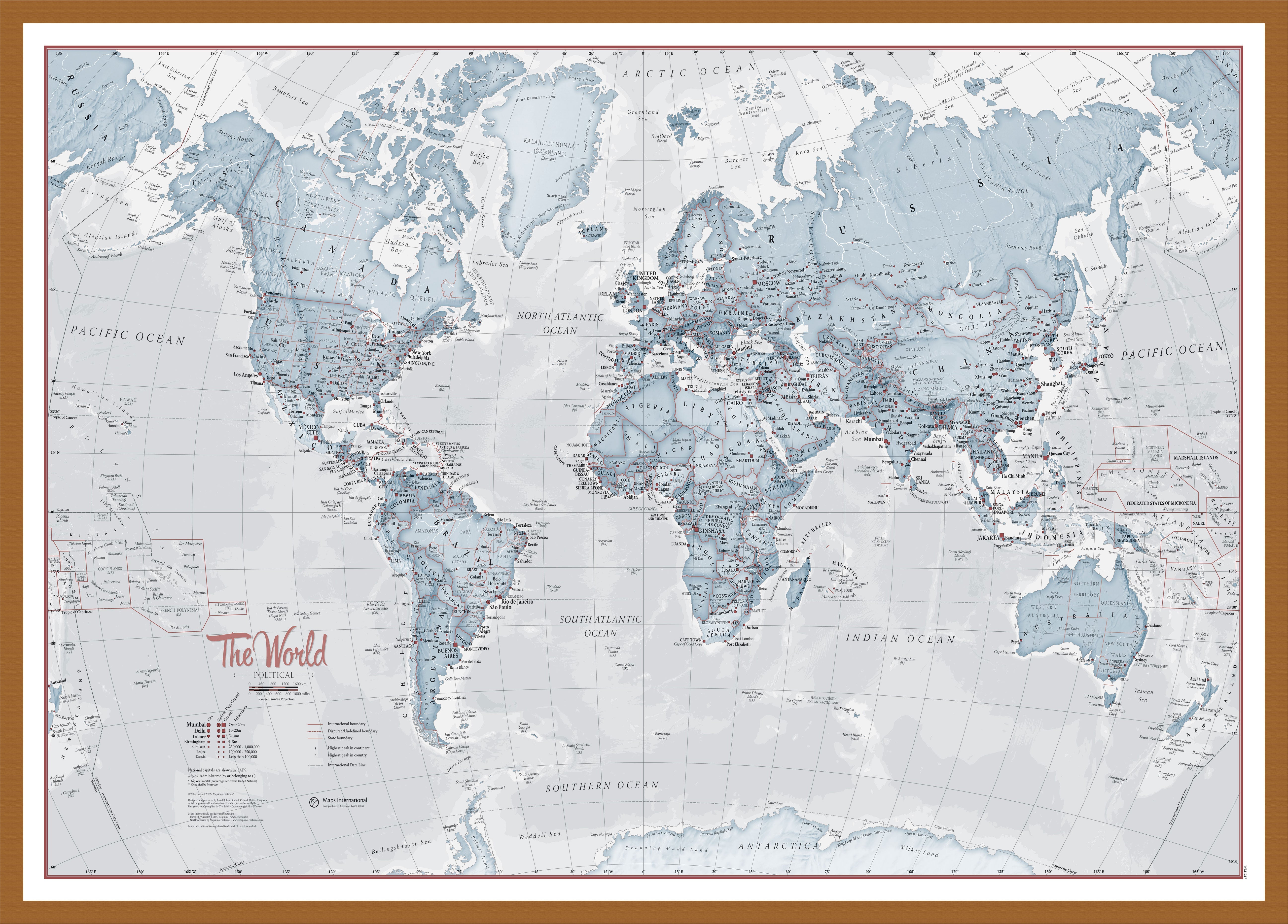 WM01225_L_WDTEA - The World Is Art - Wall Map Teal