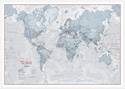 WM01225_M_WDWHI - The World Is Art - Wall Map Teal