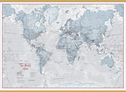 WM01225_S_CWDHB - The World Is Art - Wall Map Teal