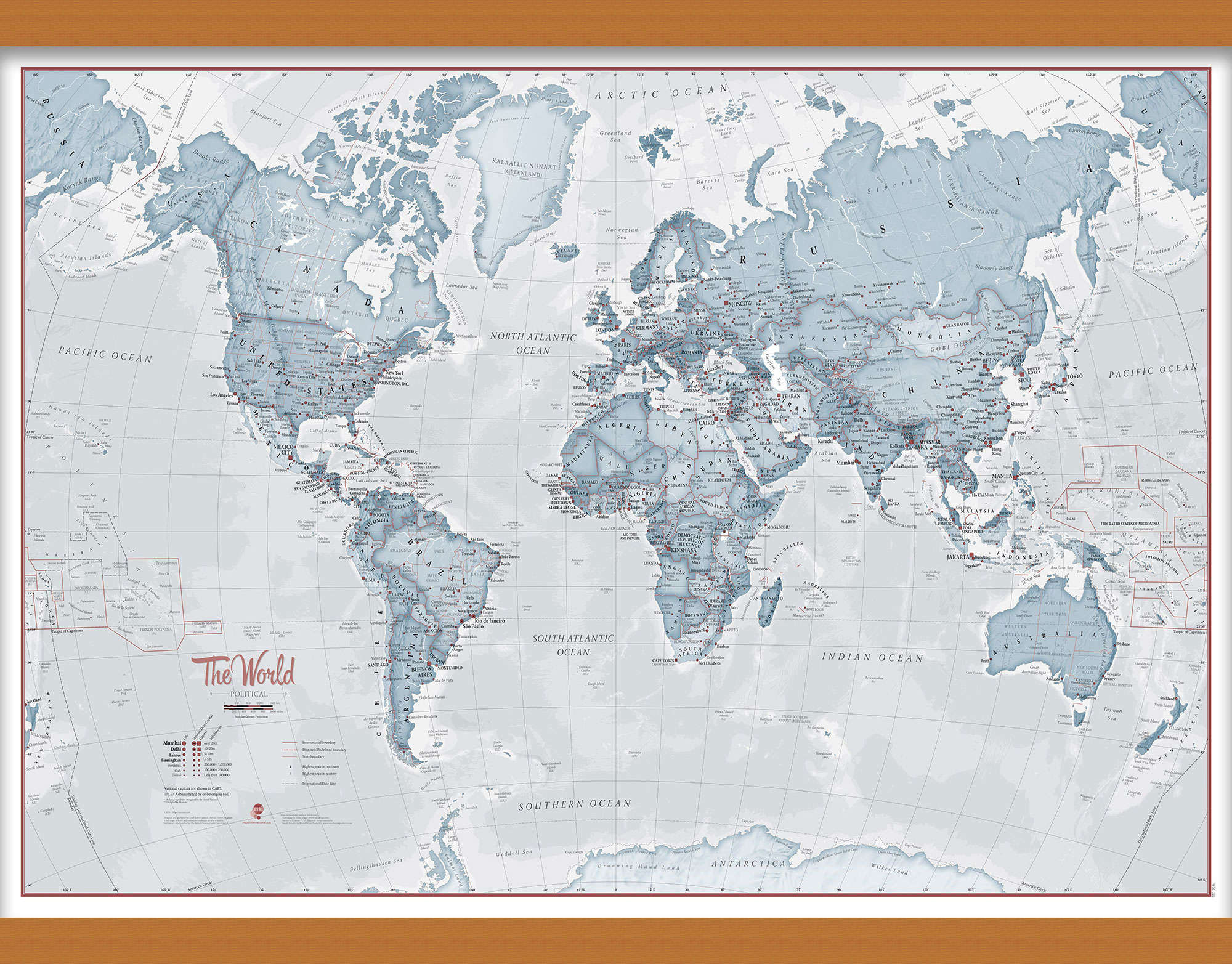 WM01225_M_CWDHB - The World Is Art - Wall Map Teal