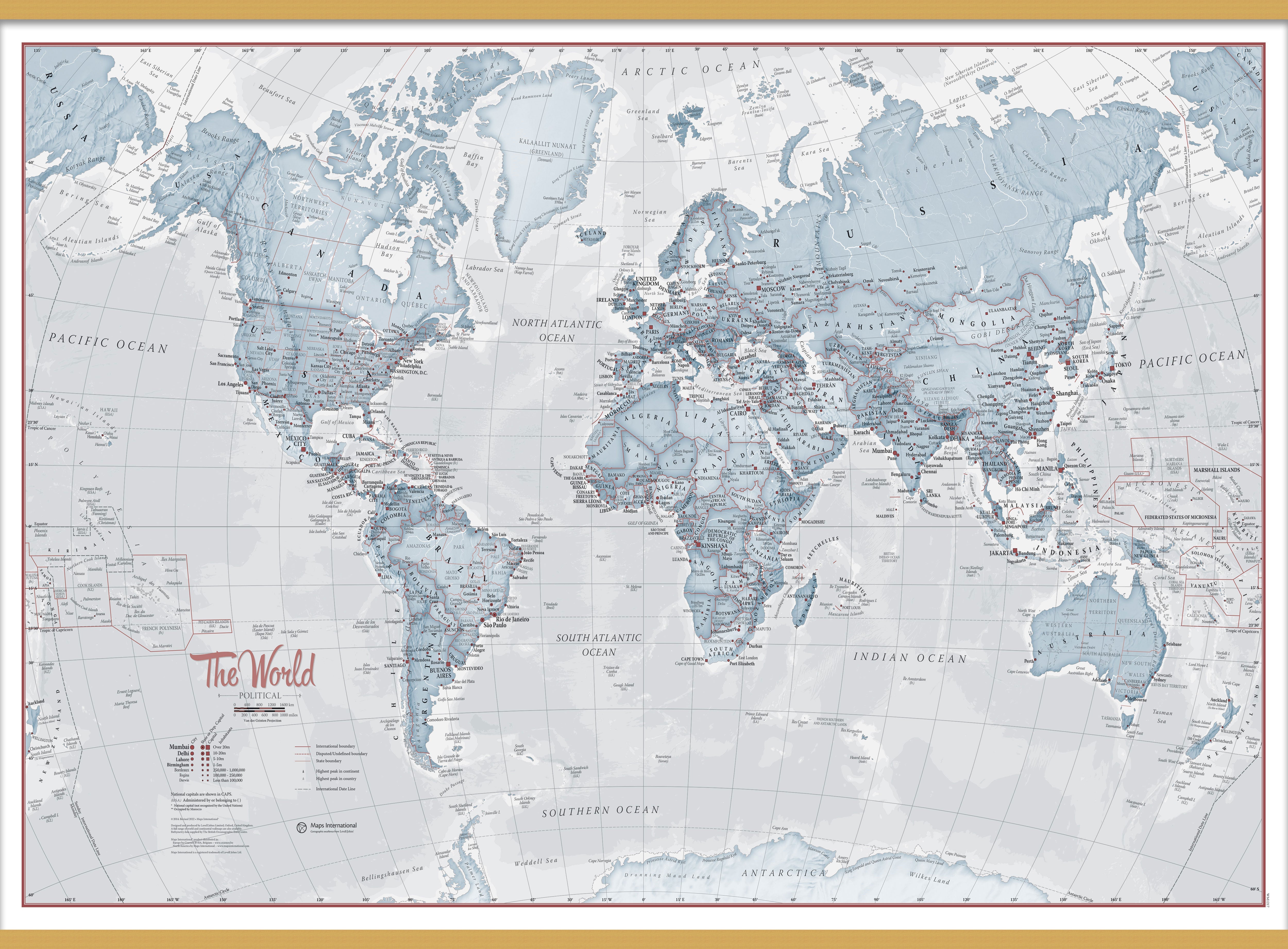 WM01225_H_LWDHB - The World Is Art - Wall Map Teal