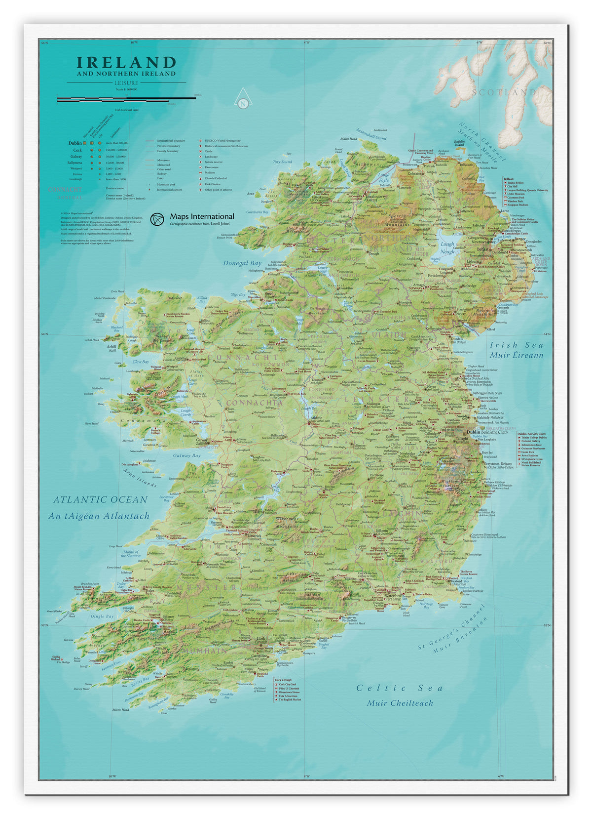 CM01740_S_CANVA - Small Travel Wall Map of Ireland