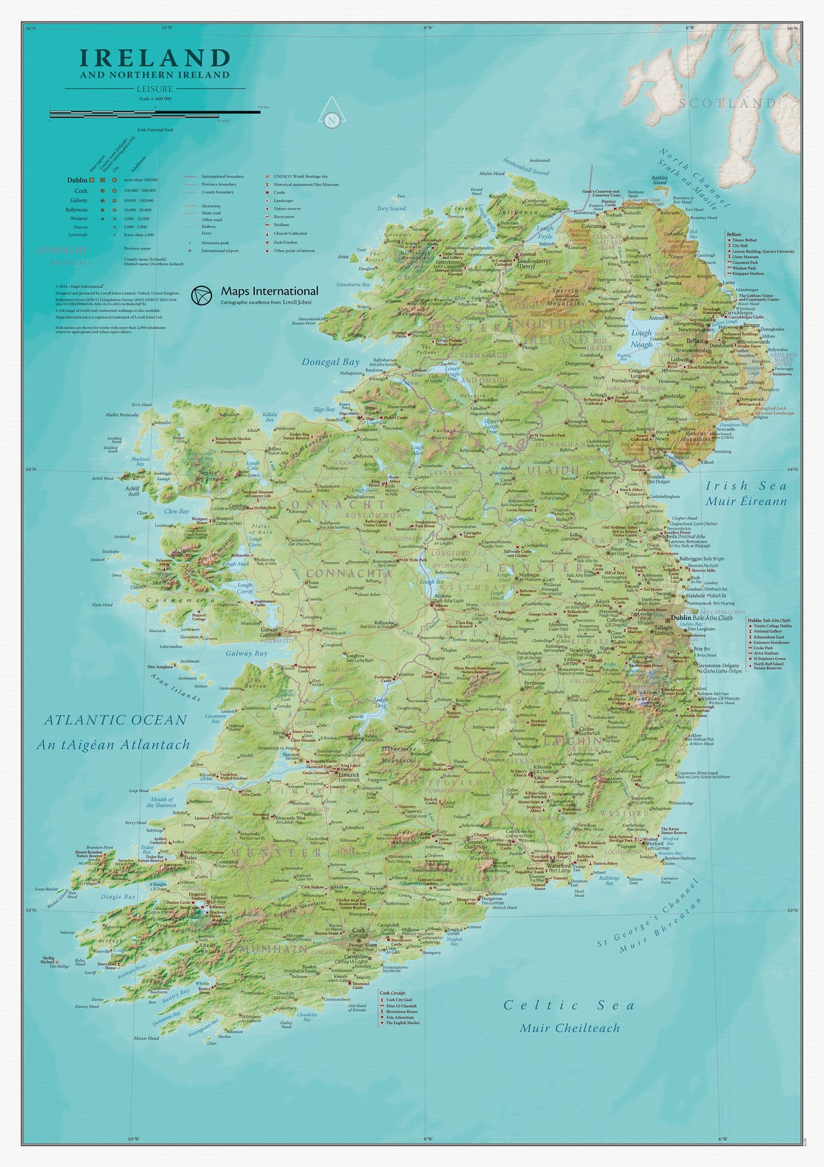 CM01740_S_CANRL - Small Travel Wall Map of Ireland