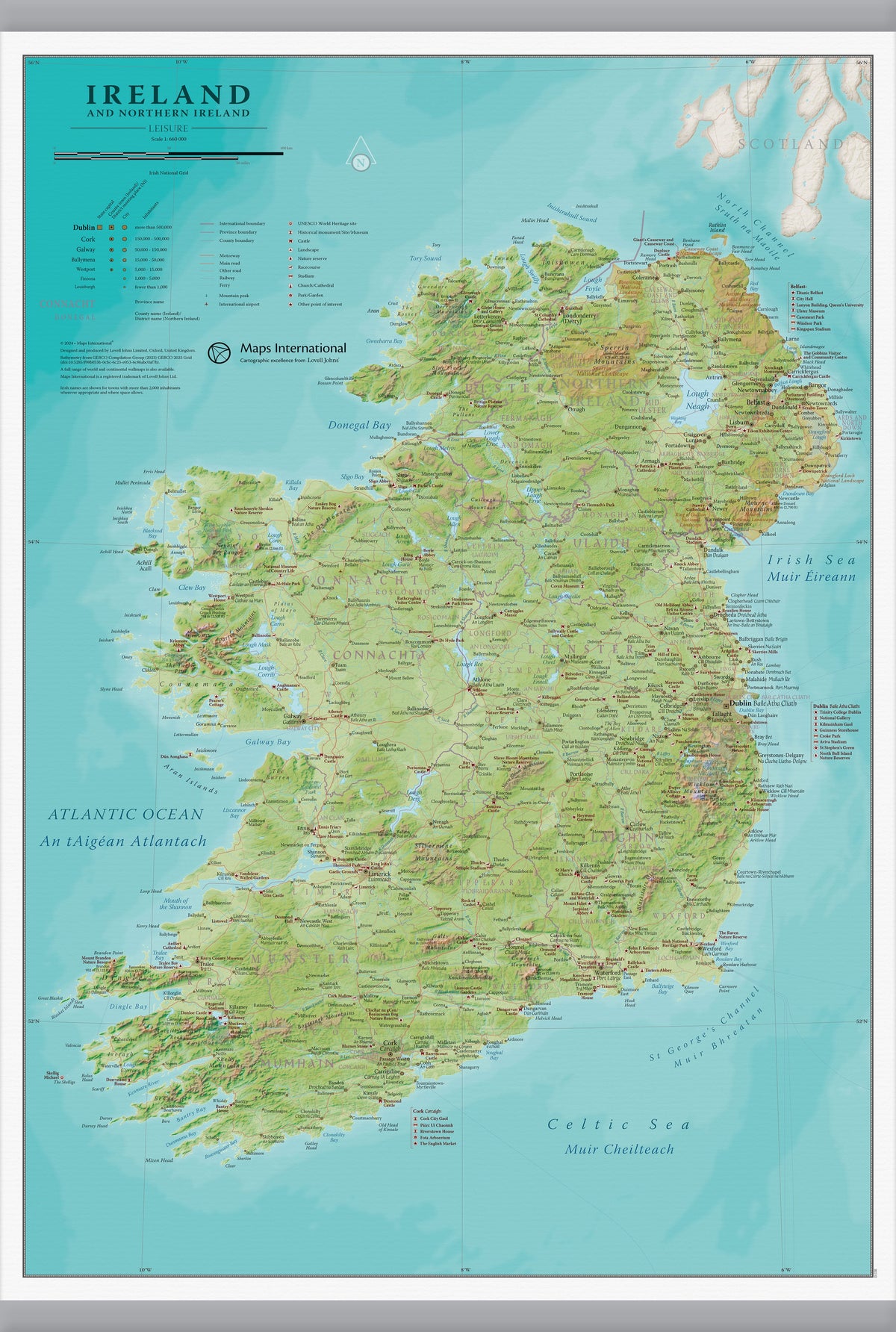 CM01740_S_LAMHB - Small Travel Wall Map of Ireland