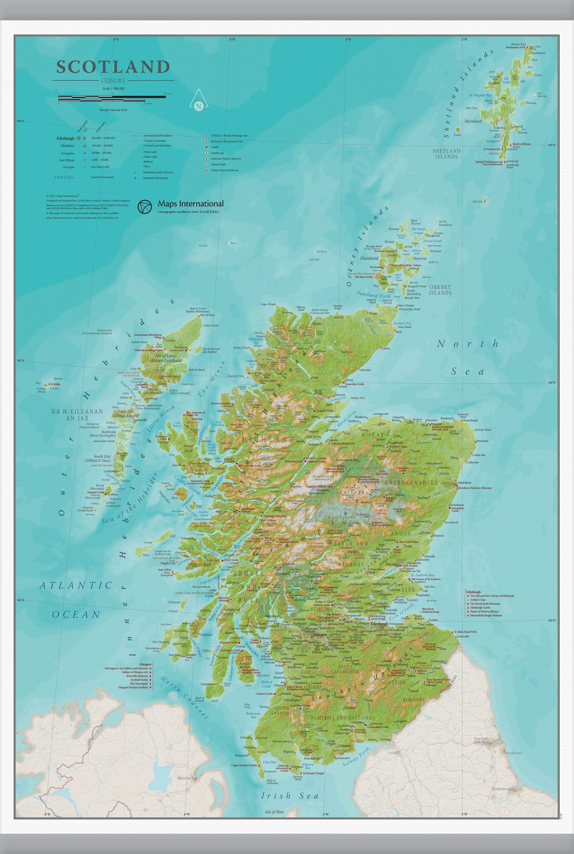 UK01736_S_LAMHB - Travel Wall Map of Scotland