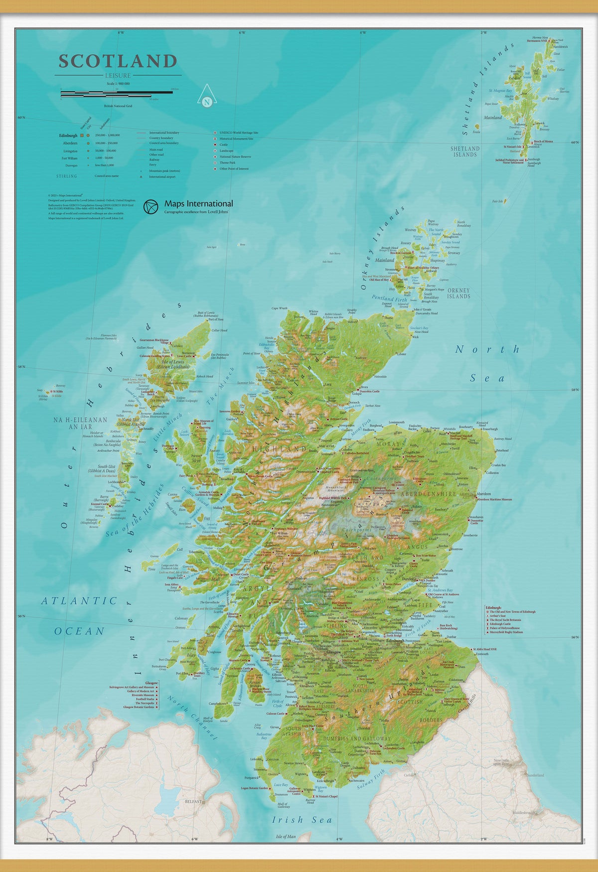 UK01736_S_CWDHB - Travel Wall Map of Scotland