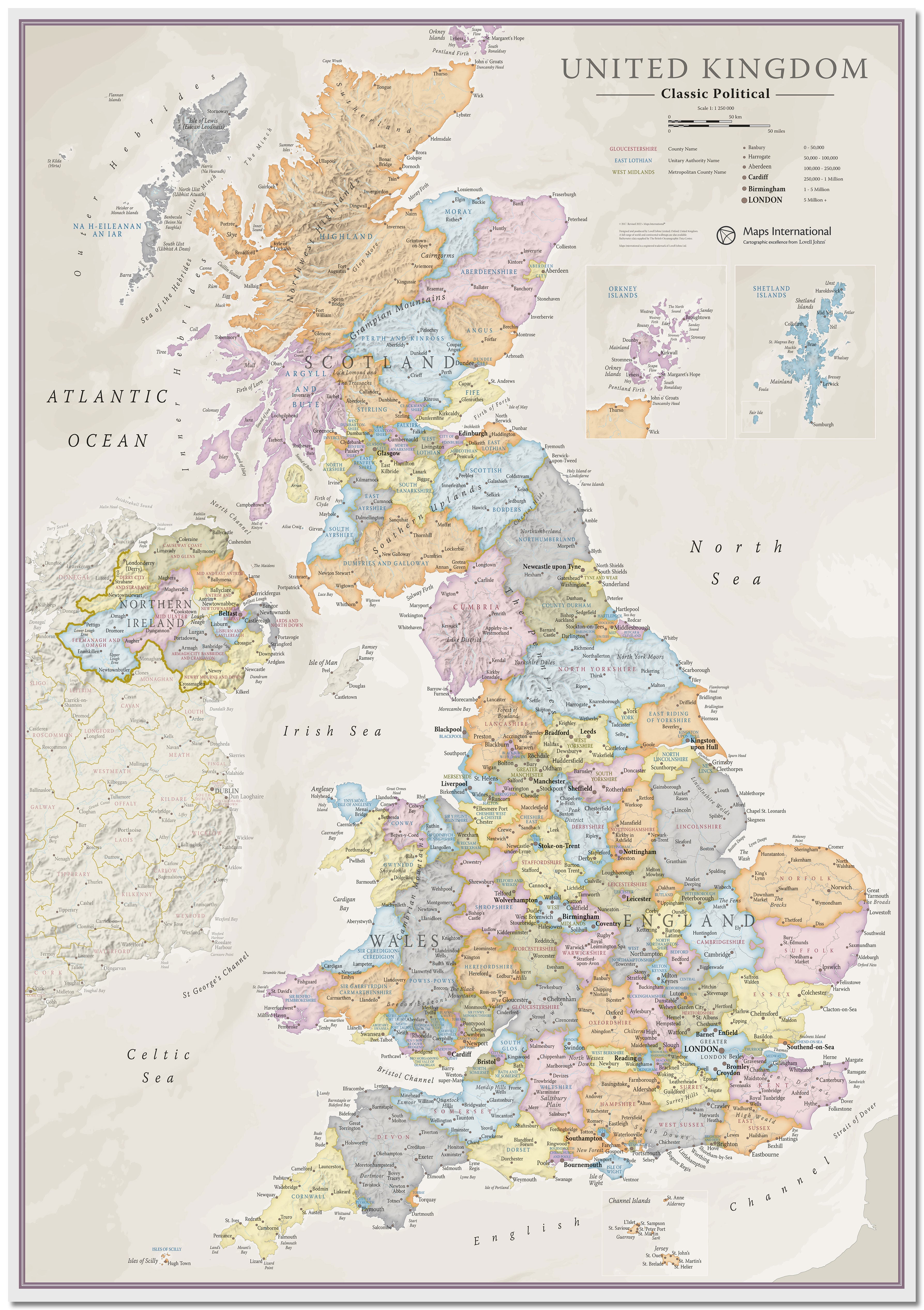 UK01636_L_LMBRD - UK Classic Wall Map