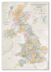 UK01636_H_CANVA - UK Classic Wall Map