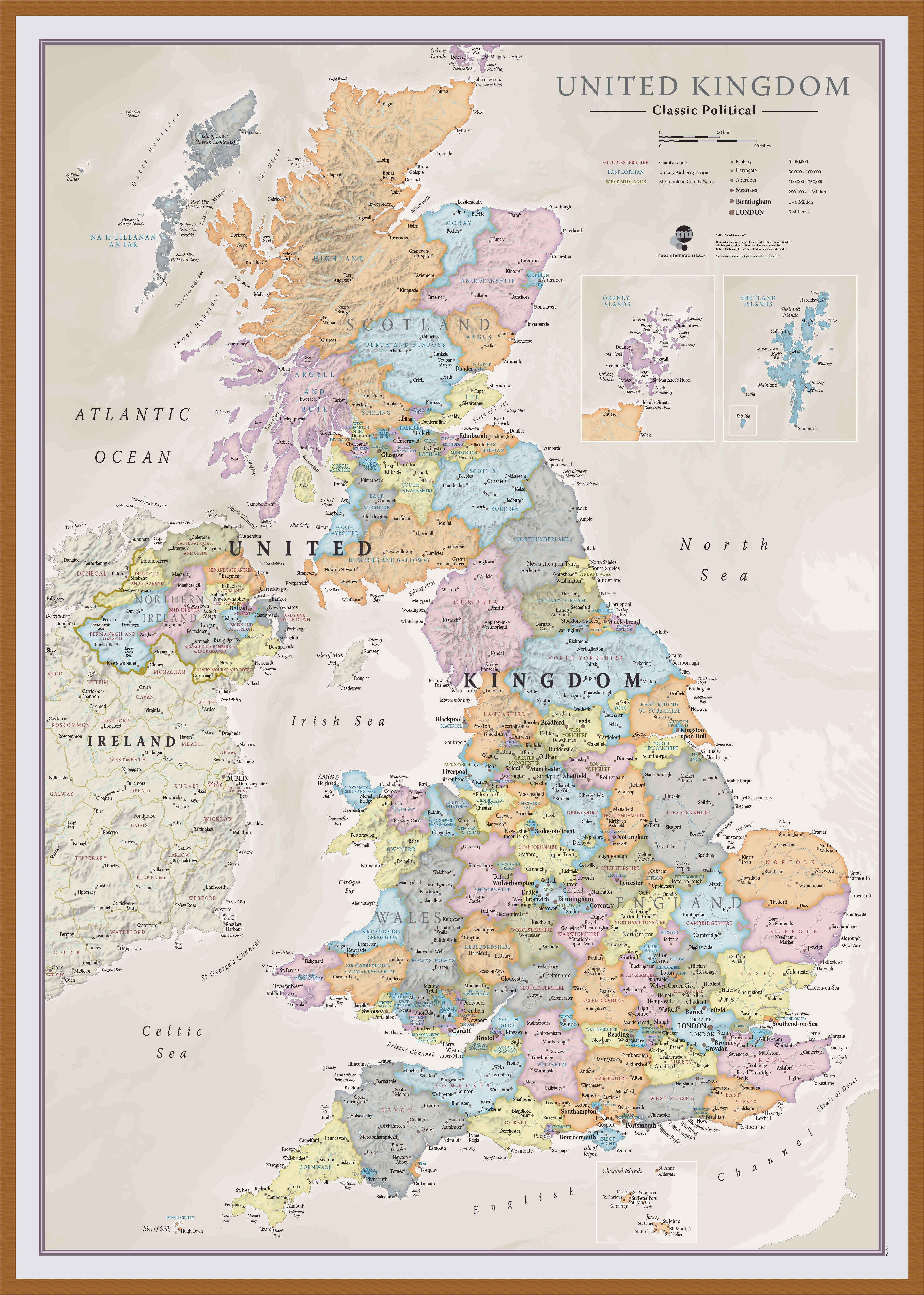 UK01636_L_LBWTE - UK Classic Wall Map