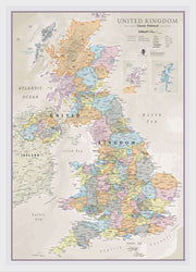 UK01636_M_BWWHI - UK Classic Wall Map