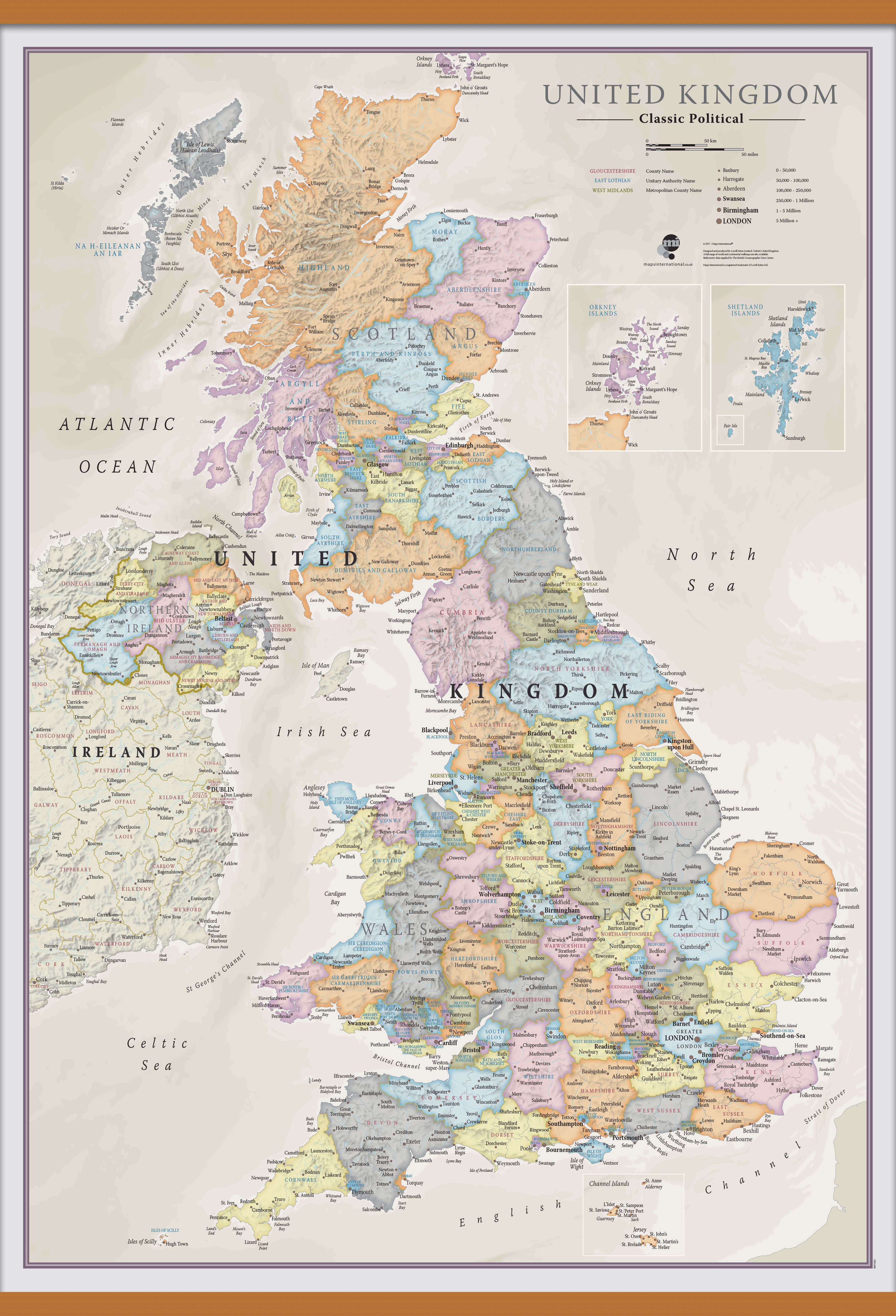 UK01636_H_CWDHB - UK Classic Wall Map