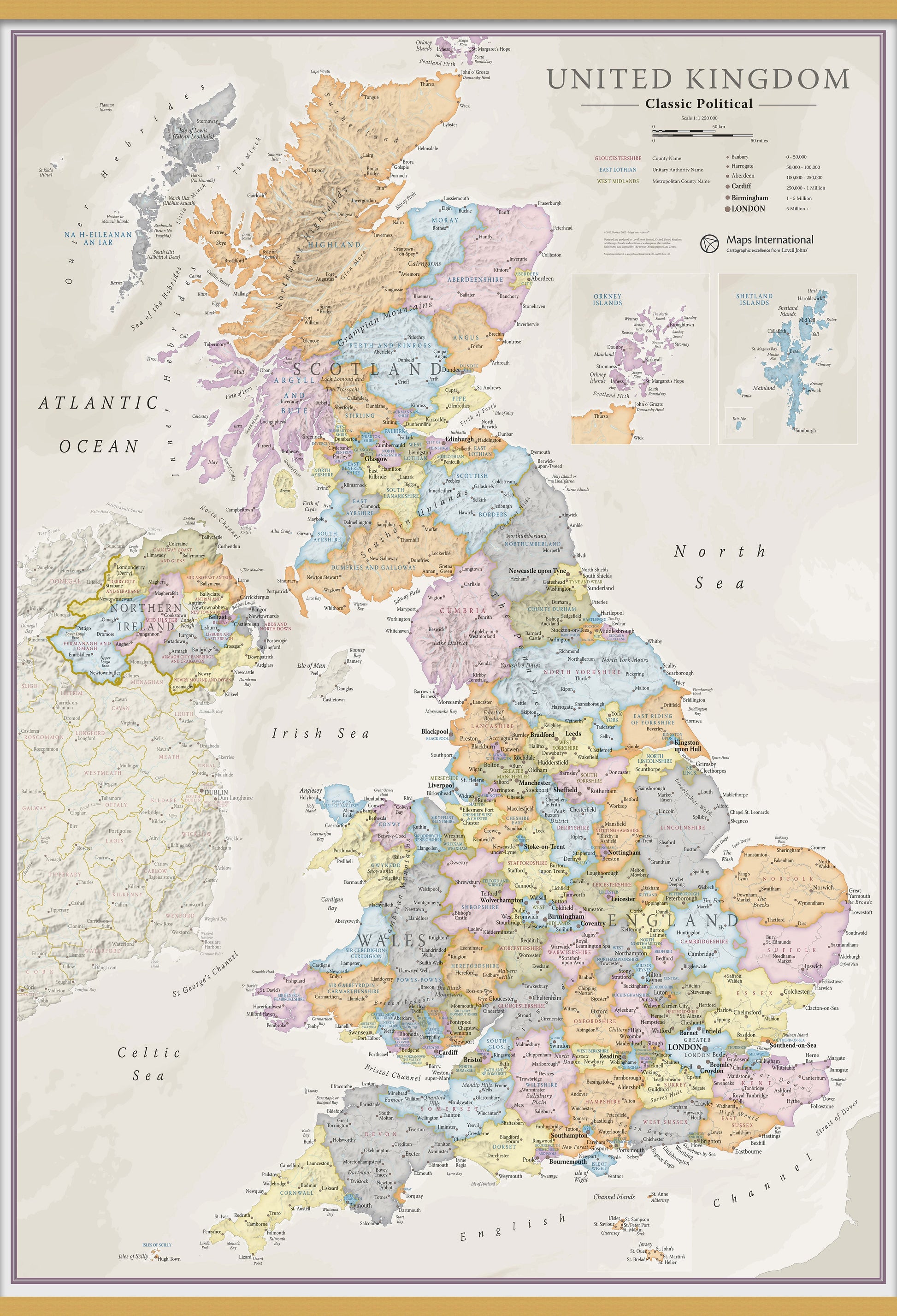 UK01636_H_LWDHB - UK Classic Wall Map