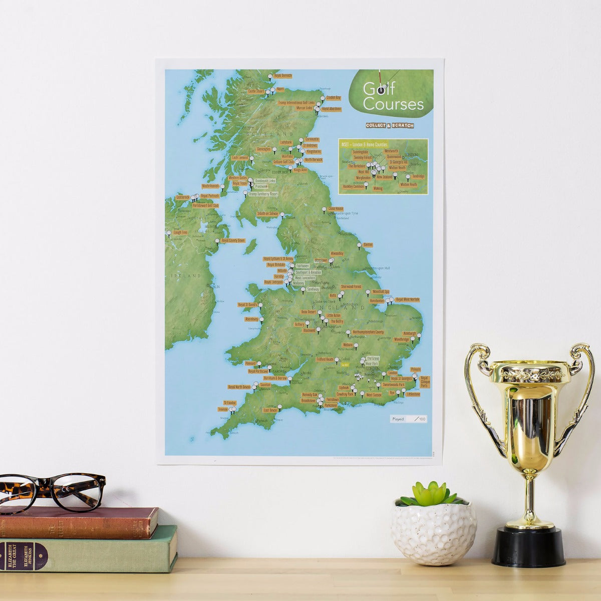 UK01619_3_SILKP Scratch Off UK Golf Courses Print