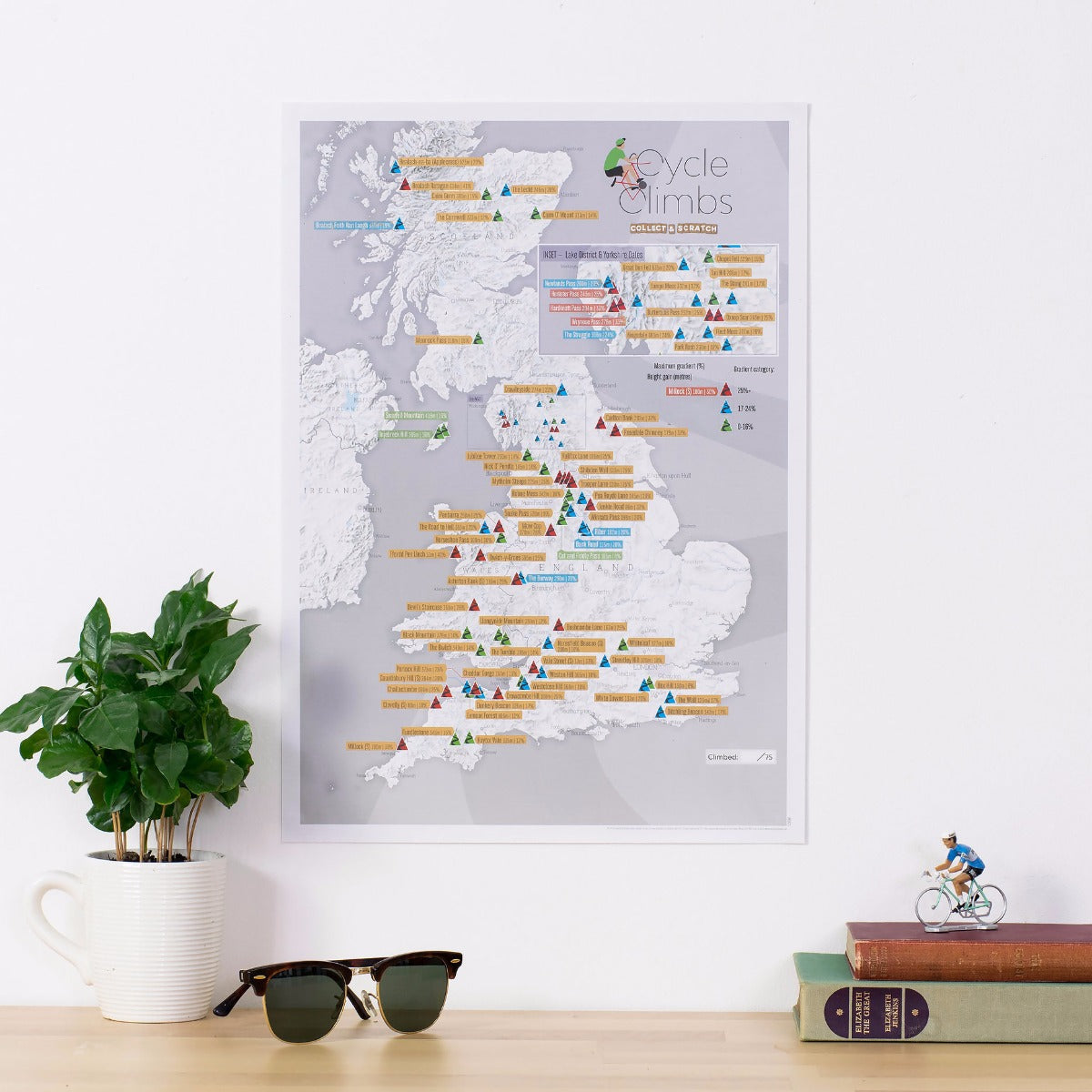 UK01621_3_SILKP Scratch Off UK Cycle Climbs Print
