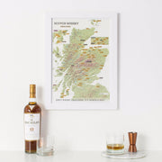 UK01626_3_BWWHI - Scratch Off Scotland Whisky Distilleries Print