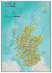 UK01736_S_WDBLA - Travel Wall Map of Scotland