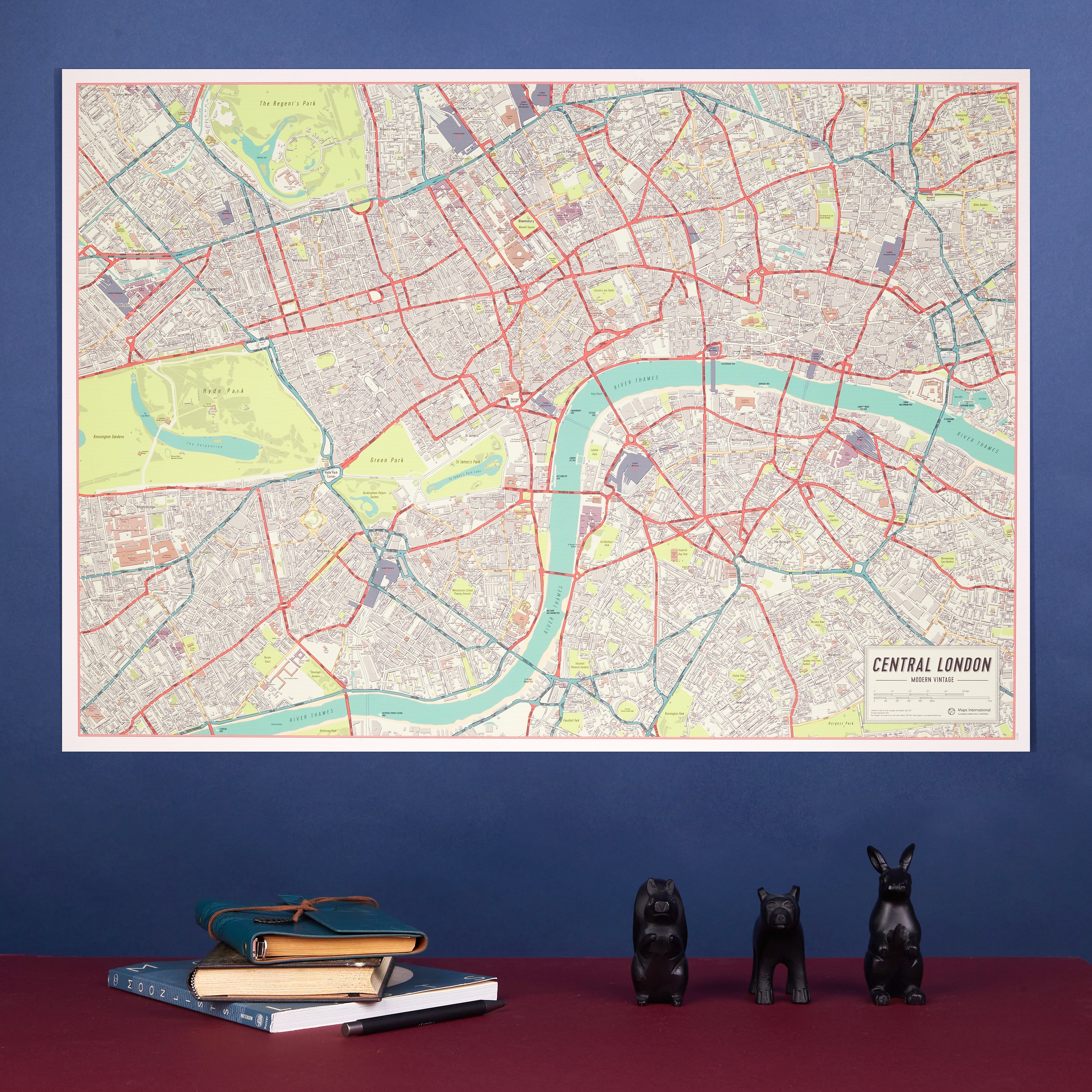 UK01751_M_PAPER - Vintage Map of London Poster