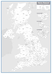 UK00399_L_MGFAL - UK Parliamentary Boundary Outline Map  - with updated boundaries for the 2024 General Election