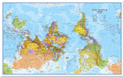 WM00626_L_LMBRD - Upside Down World Wall Map Political