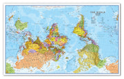 WM00626_L_CANVA - Upside Down World Wall Map Political