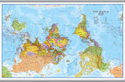 WM00626_L_LAMHB - Upside Down World Wall Map Political