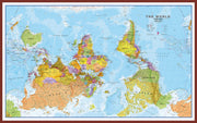 WM00626_H_LBDOK - Upside Down World Wall Map Political