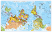WM00626_L_LAMIN - Upside Down World Wall Map Political