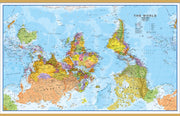 WM00626_H_LWDHB - Upside Down World Wall Map Political