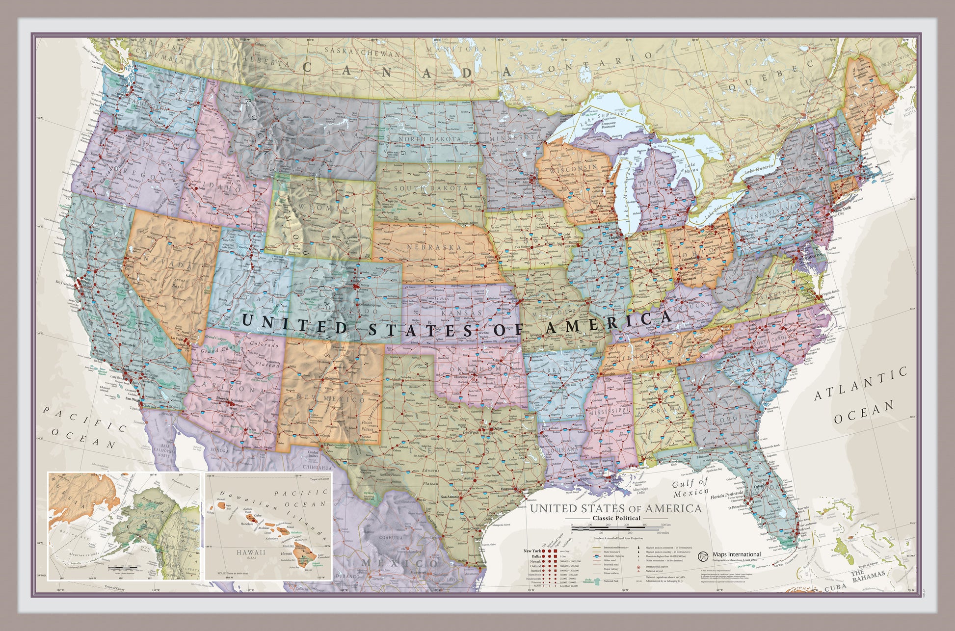 CM01635_M_PINAL - USA Classic Wall Map