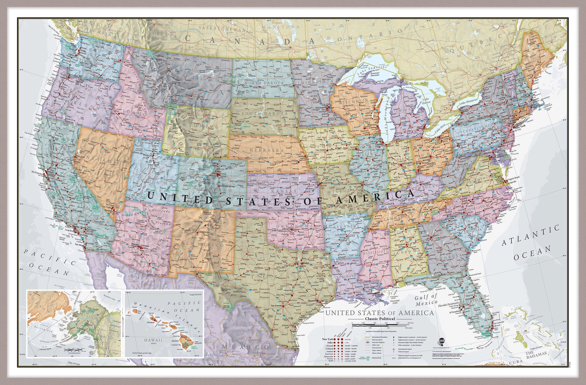 CM01635_L_LBDAL - USA Classic Wall Map