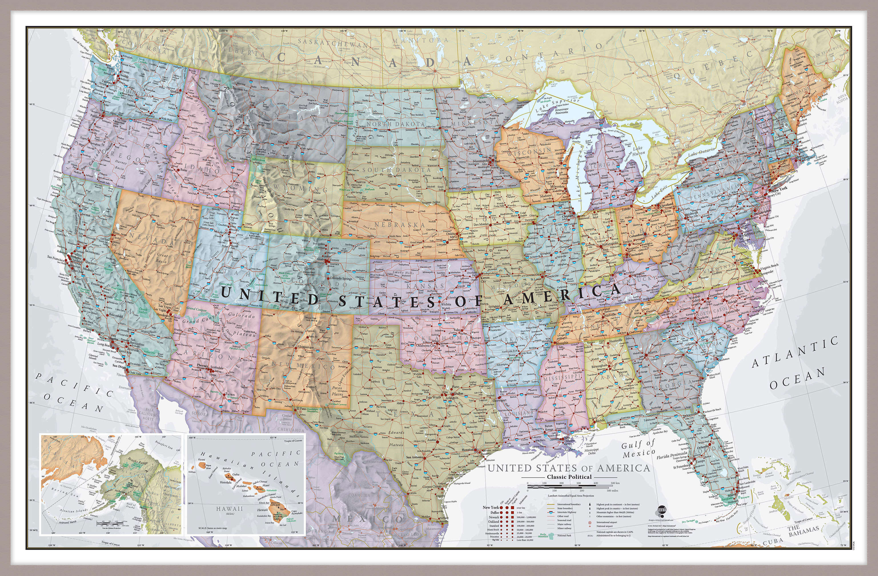 CM01635_L_MGFAL - USA Classic Wall Map