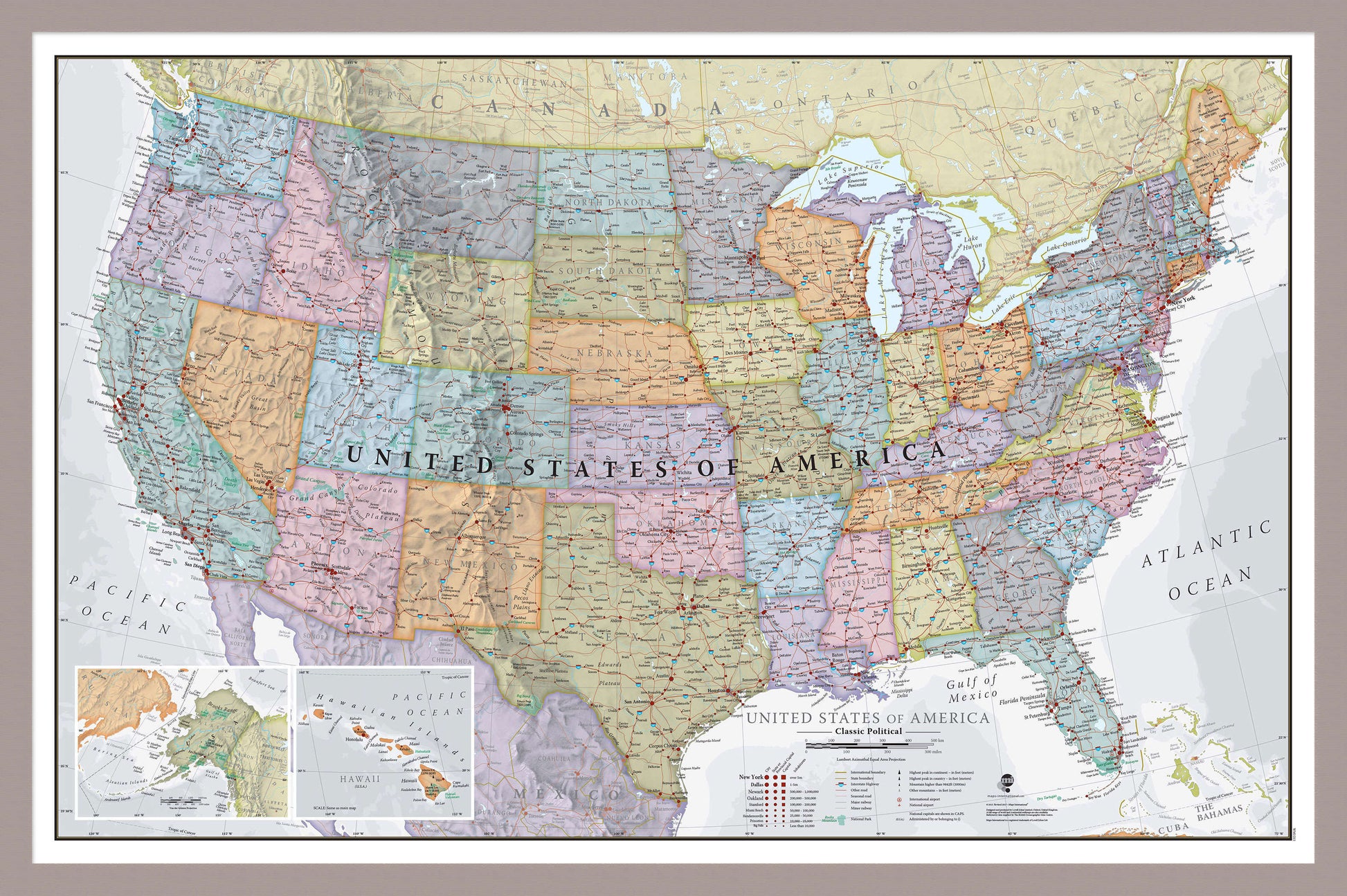 CM01635_M_MGFAL - USA Classic Wall Map