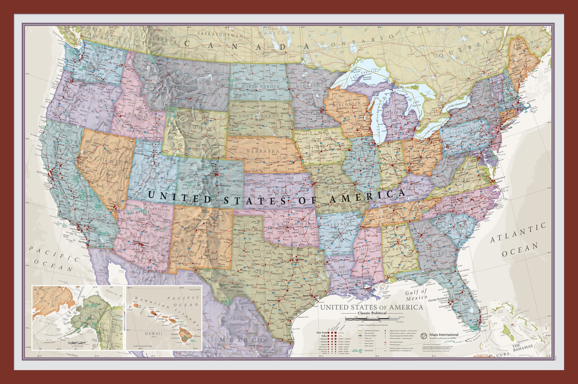 CM01635_M_PINOK - USA Classic Wall Map