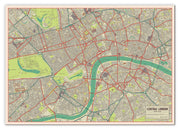 UK01751_S_CANVA - Vintage Map of London Poster