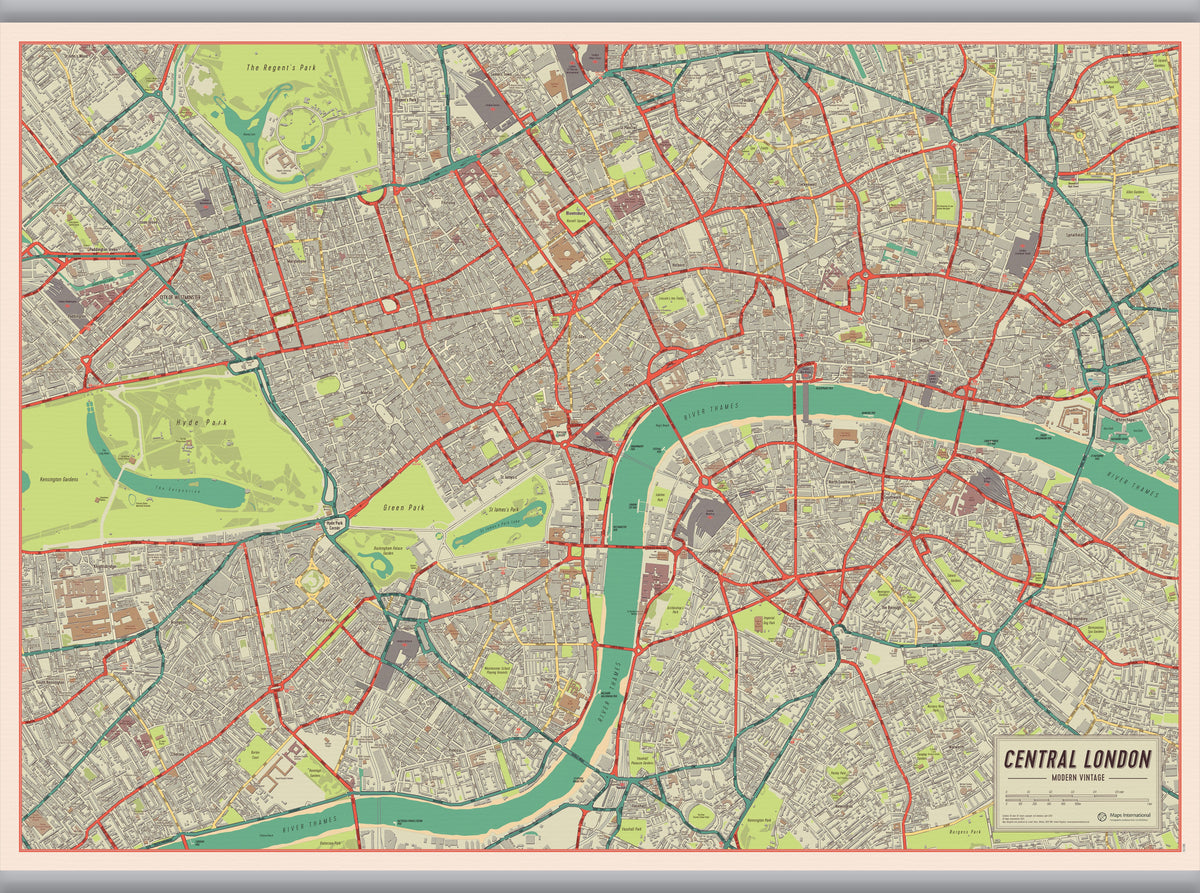 UK01751_S_CANHB - Vintage Map of London Poster