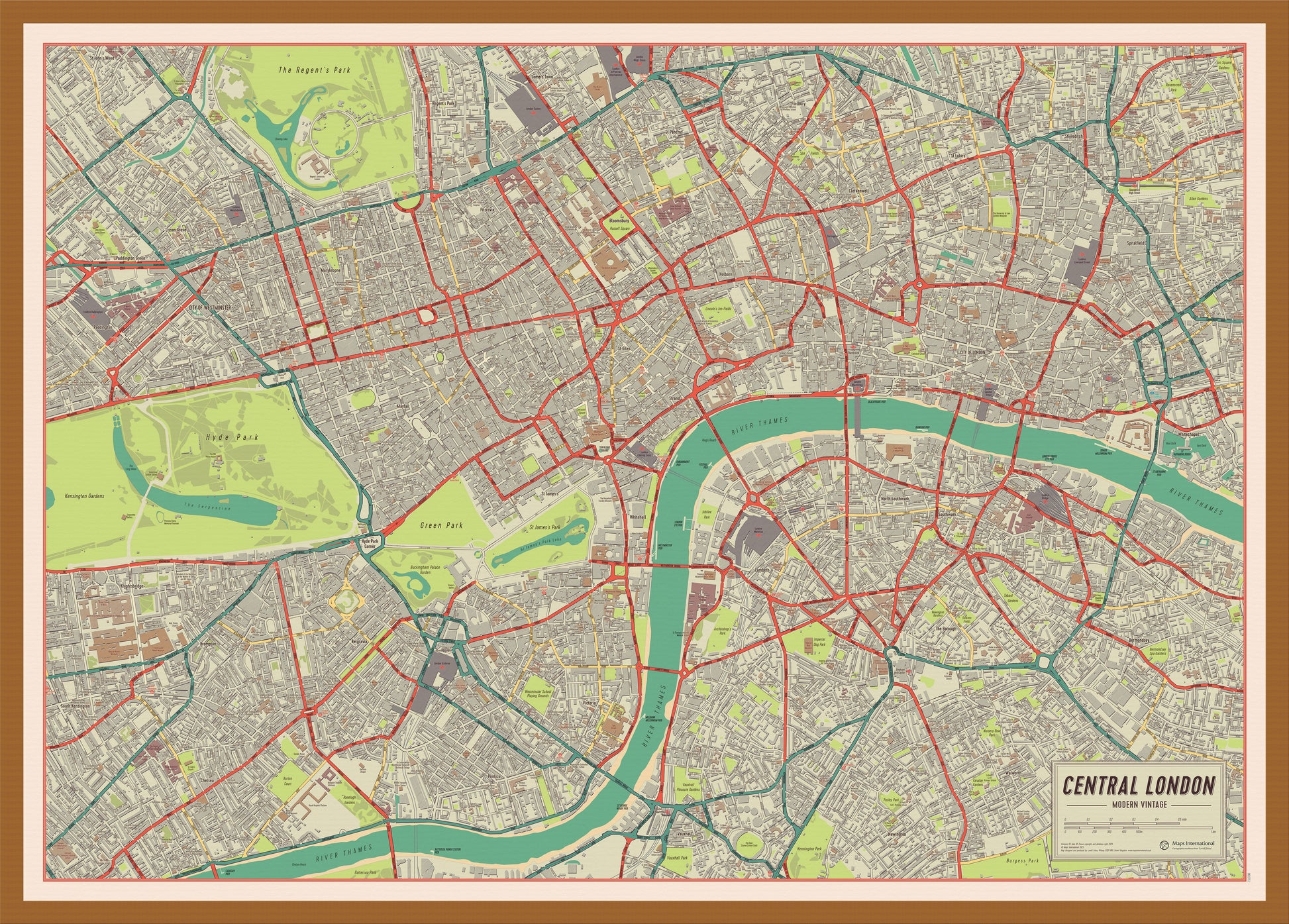 UK01751_L_WDTEA - Vintage Map of London Poster