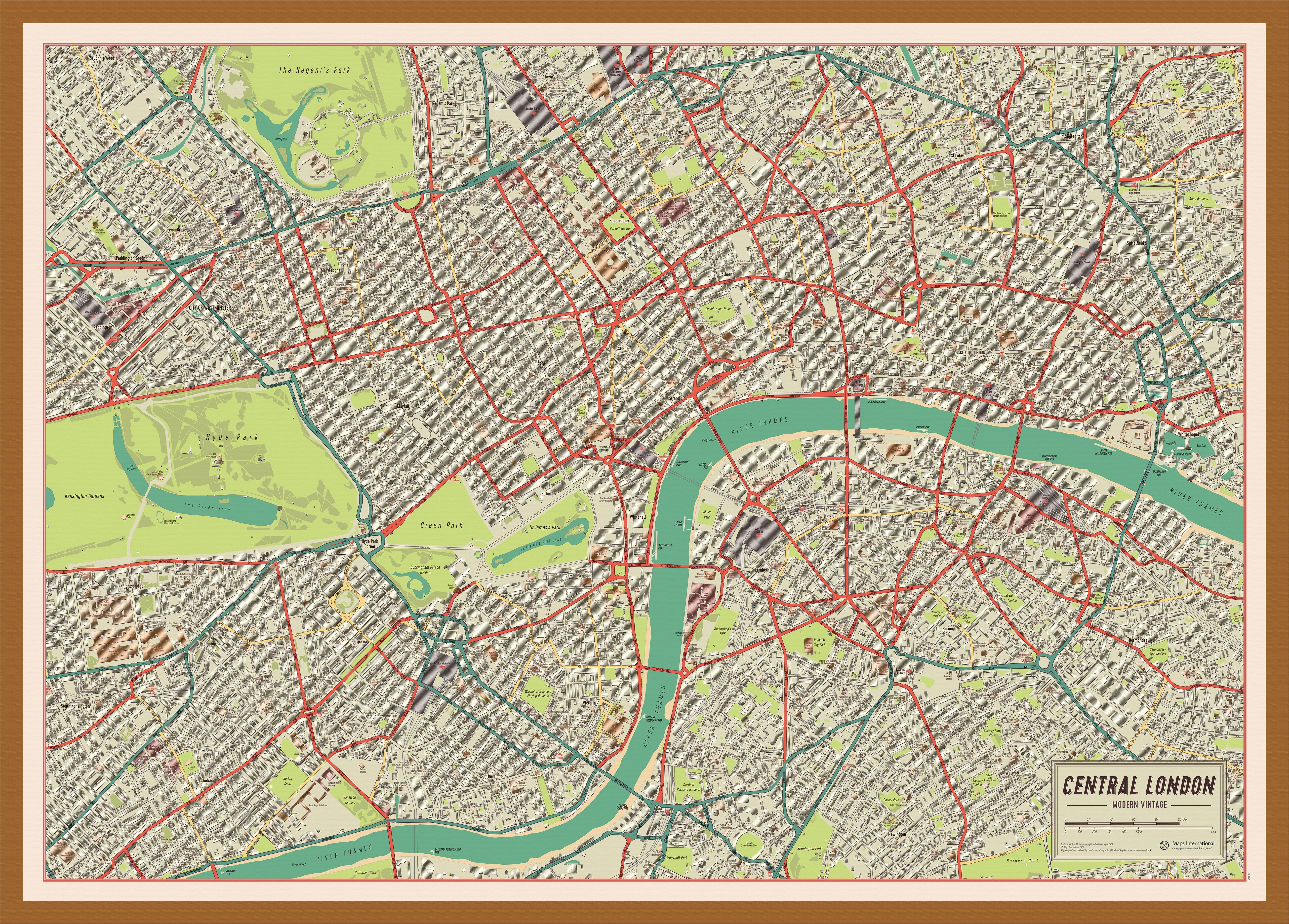 UK01751_L_WDTEA - Vintage Map of London Poster