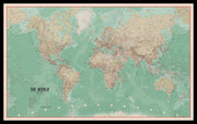WM01752_S_PINBL - Small Vintage World Map Poster