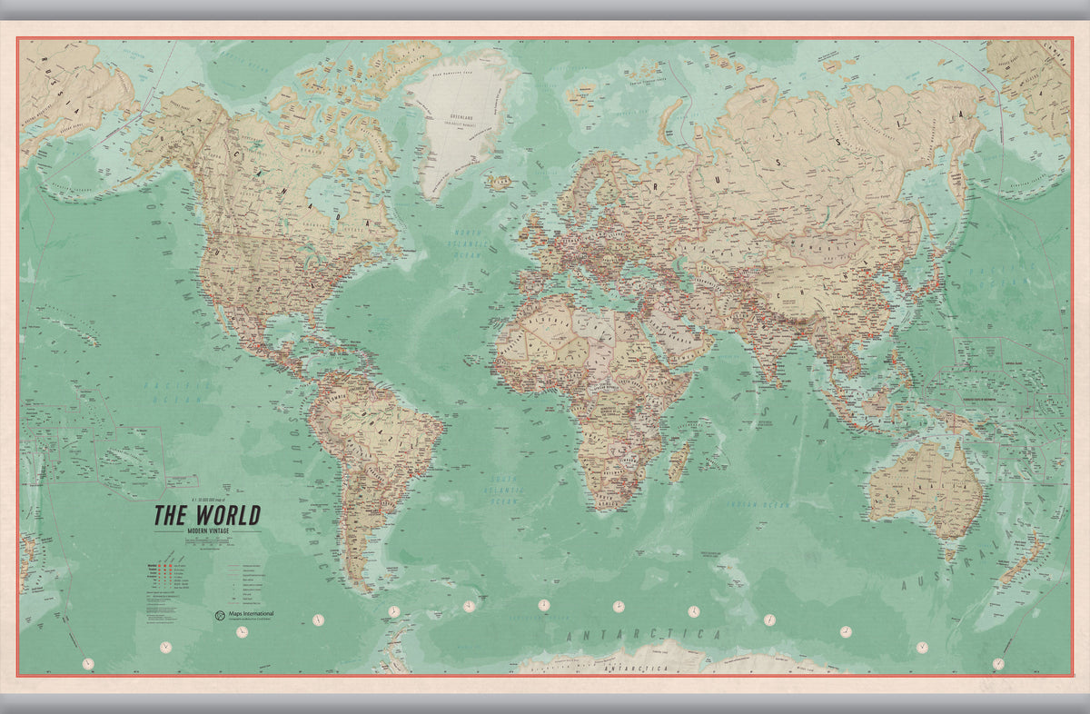 WM01752_S_LAMHB - Small Vintage World Map Poster