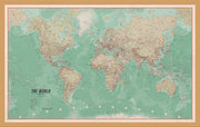WM01752_S_WDOAK - Small Vintage World Map Poster