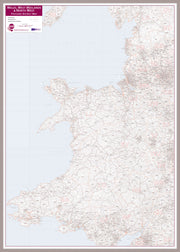 UK00038_L_MGFAL - Wales, West Midlands and North West Postcode District Map