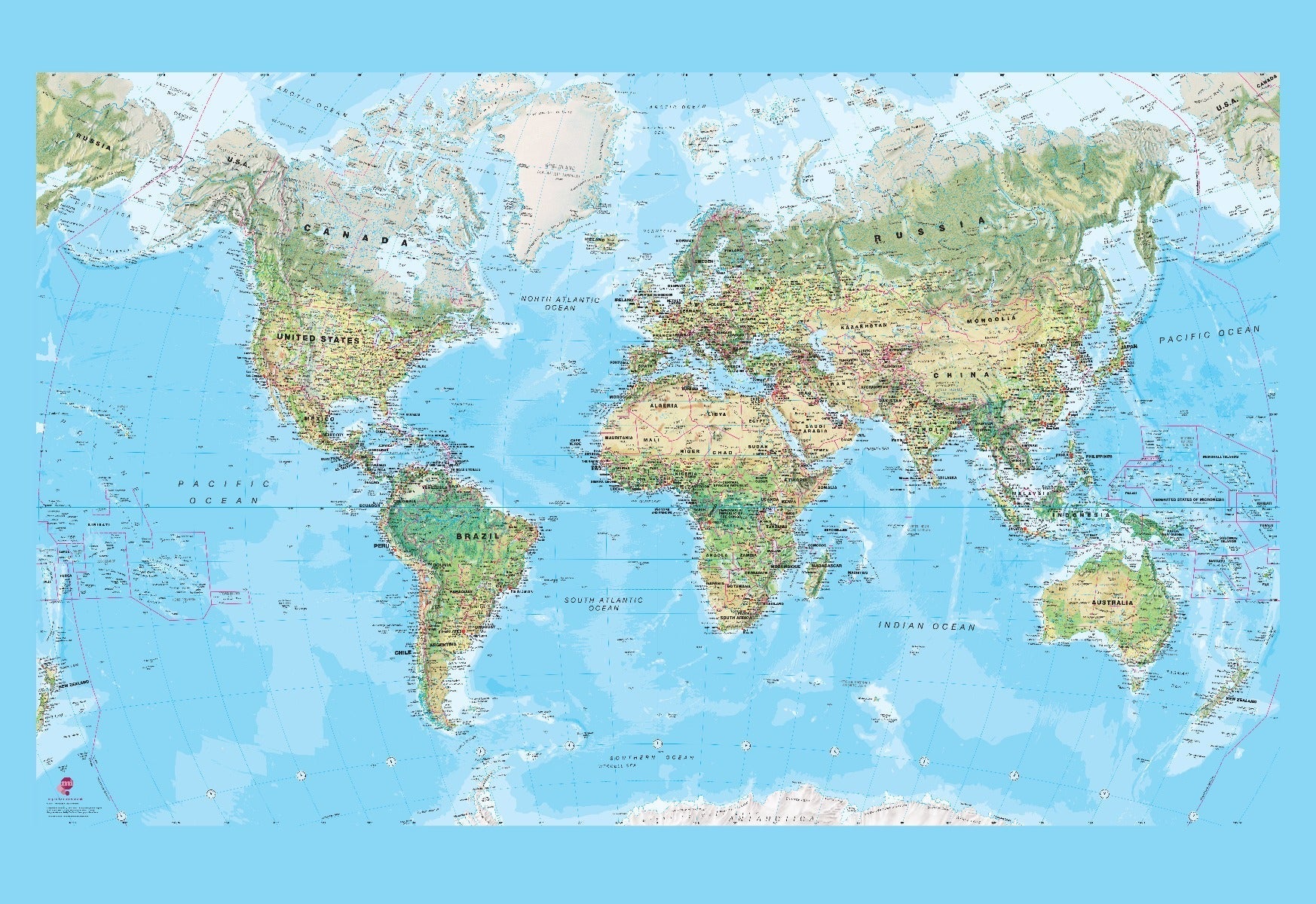 WP00815_X_WPSAM Environmental World Map Wallpaper