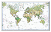 WM00402_L_CANVA - World Wall Map Environmental White Ocean