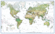 WM00402_H_PAPER - World Wall Map Environmental White Ocean