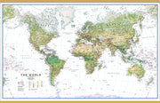 WM00402_L_LWDHB - World Wall Map Environmental White Ocean