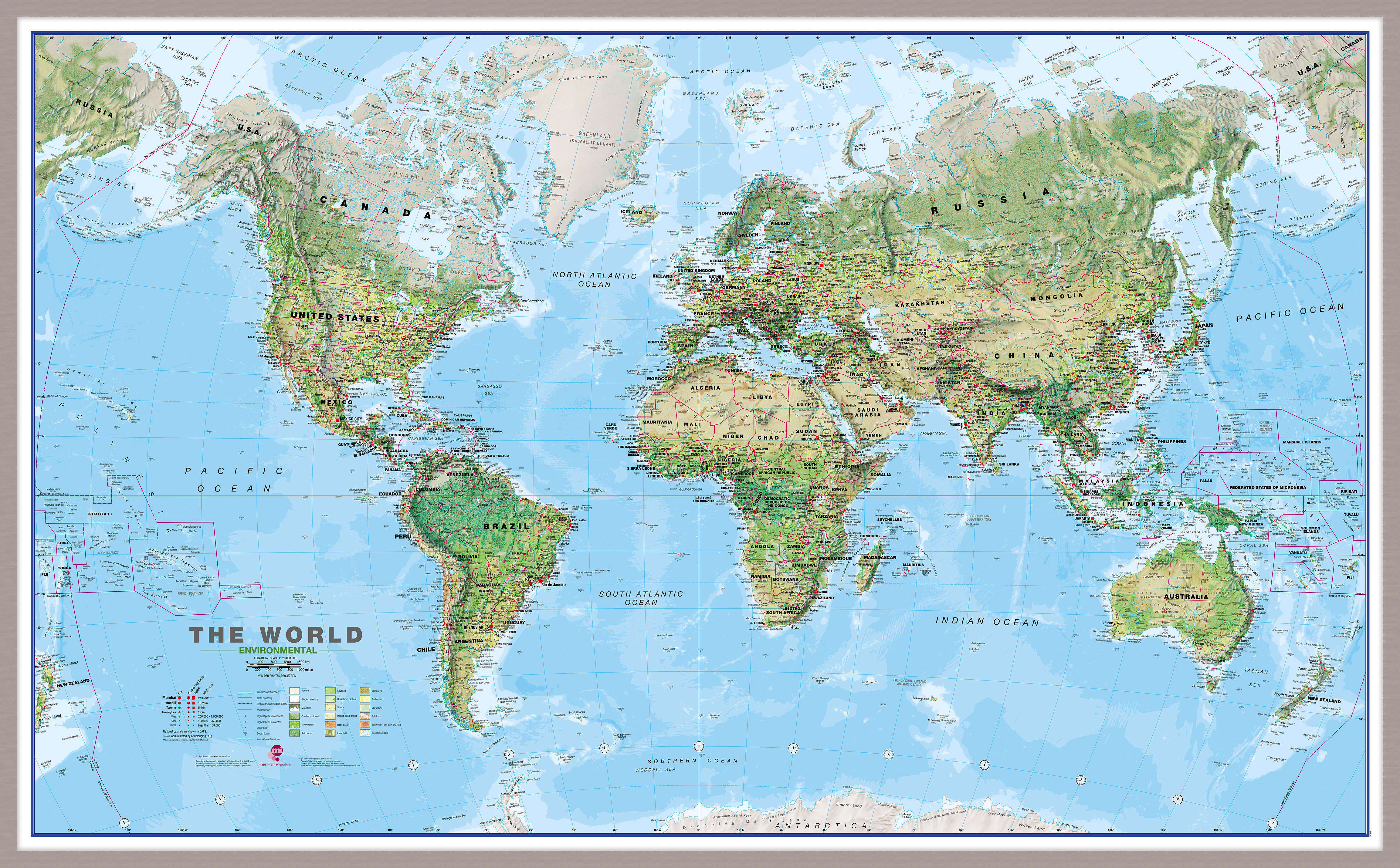 WM00008_L_MGFAL - World Wall Map Environmental