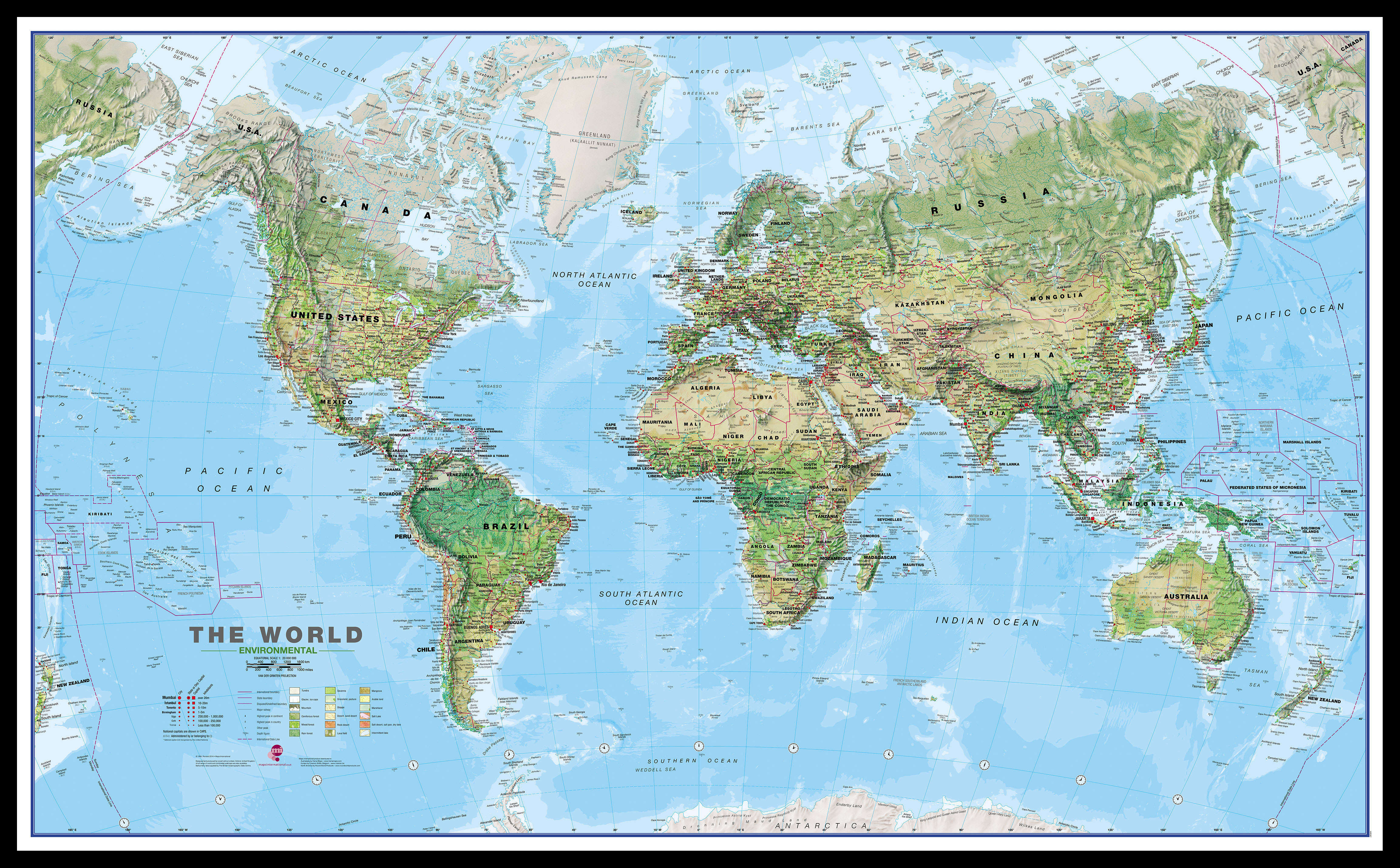 WM00008_L_LBDBL - World Wall Map Environmental