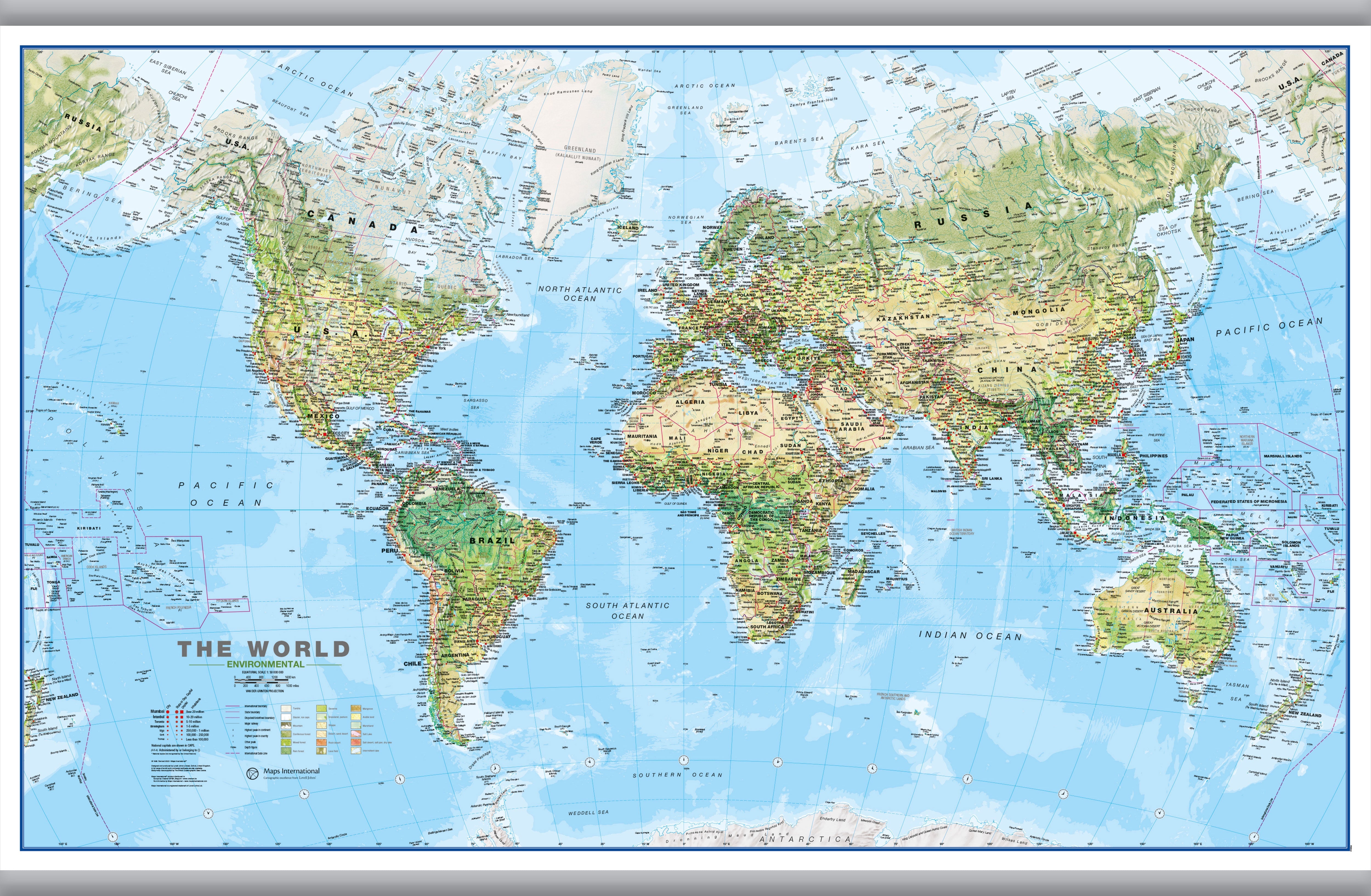 WM00008_H_CANHB - World Wall Map Environmental