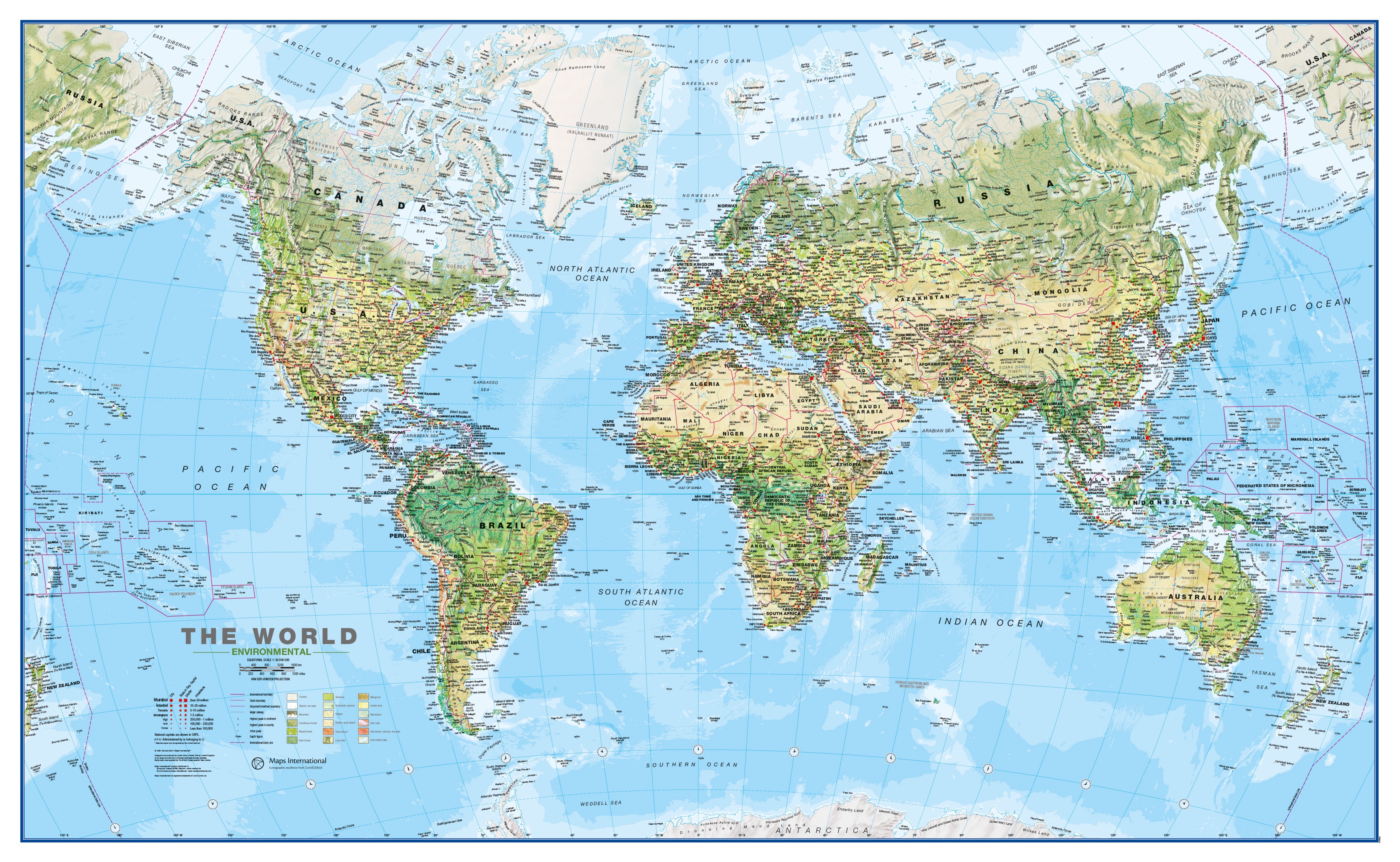 WM00008_L_LAMIN - World Wall Map Environmental