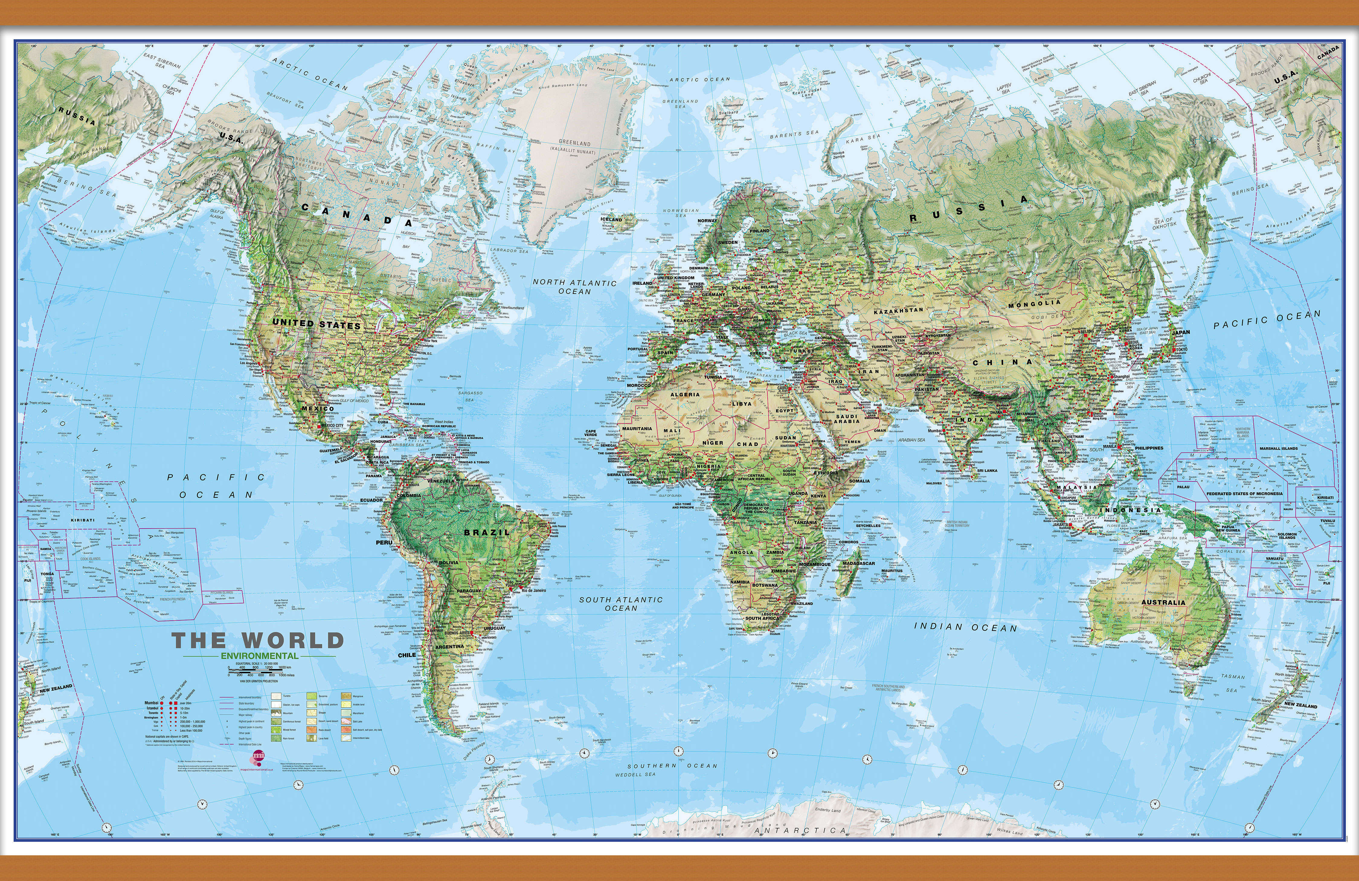 WM00008_H_CWDHB - World Wall Map Environmental